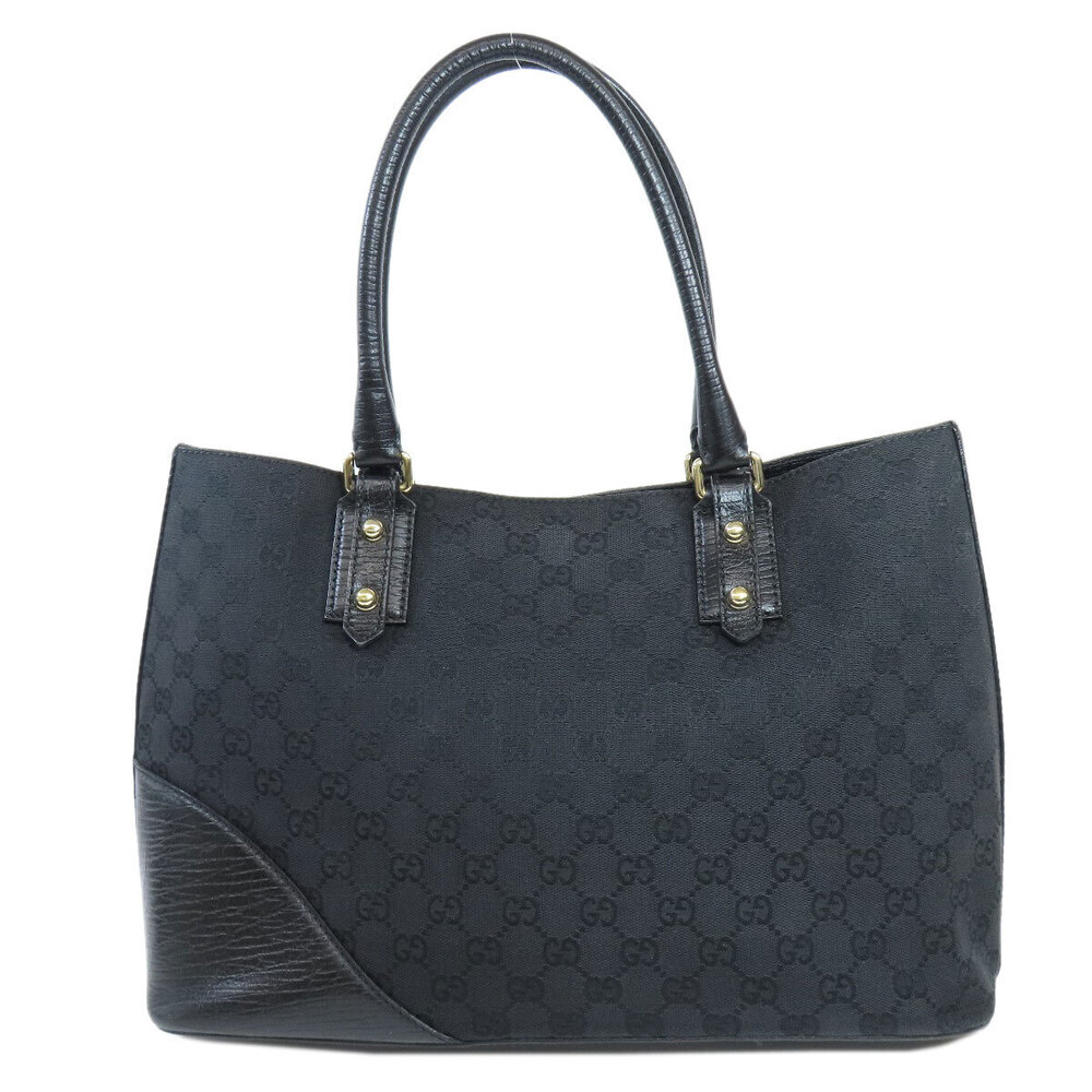 Gucci Bag Canvas Tote GG Horsebit Sherry Black
